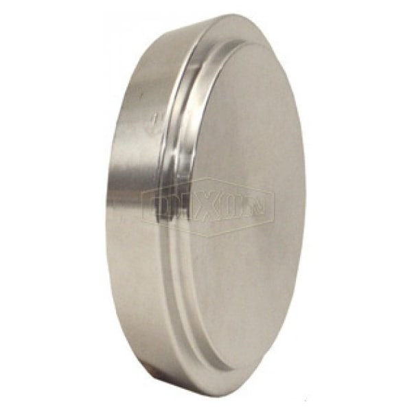DIN Blank Cap, Fitting/Connector Type: Cap, DN40 Nominal Size, 0.51 in Thickness, 316 SS, 2.2 in Dia